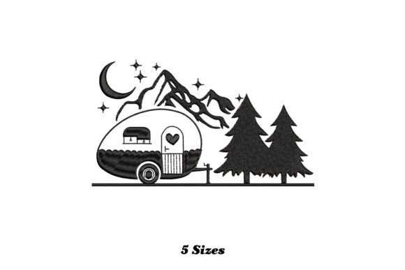 Camping Trailer Applique