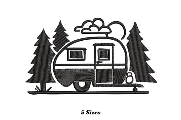 Classic Camper: A Charming Embroidery Design for Meaningful Gifts