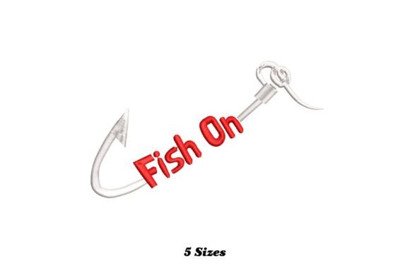 Fish on Hook: A Playful Seasonal Embroidery Design