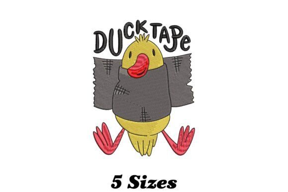 Funny Duck Tape Embroidery Design