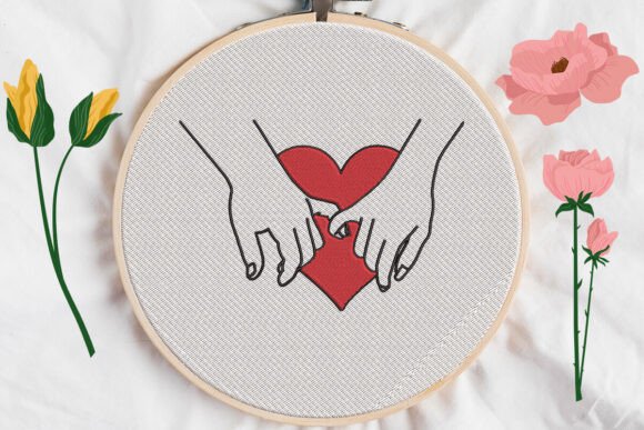 Love Hands: A Quirky Valentine’s Embroidery Staple