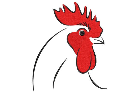 Rooster Chicken Embroidery Design